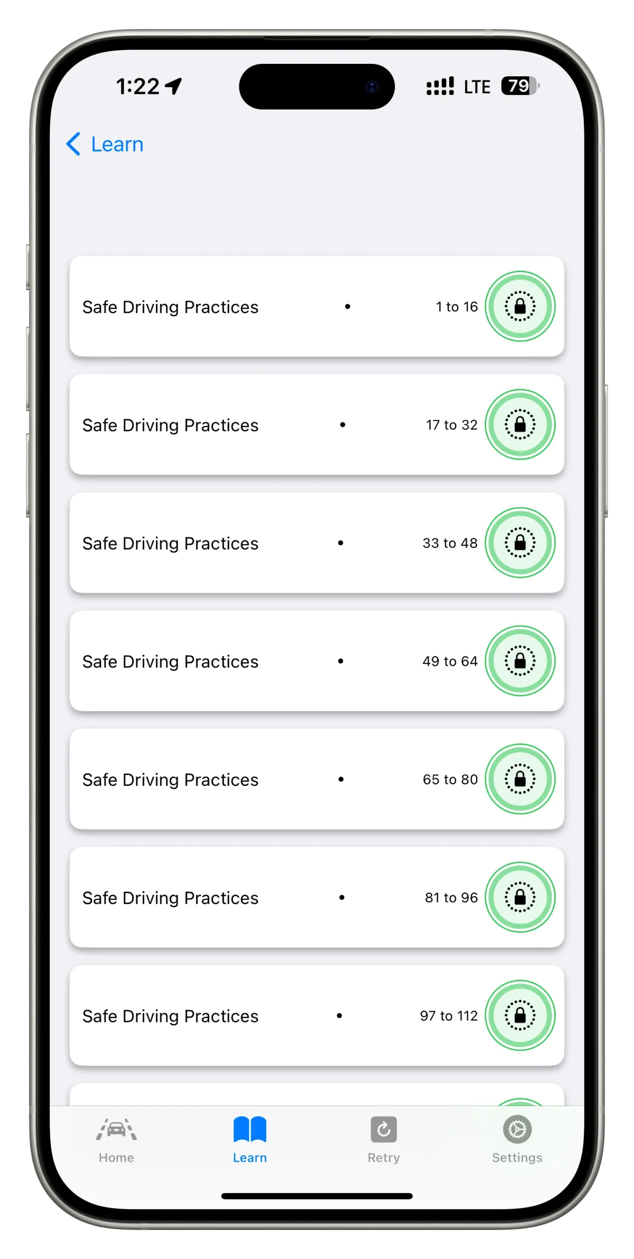 DMV CA app screen