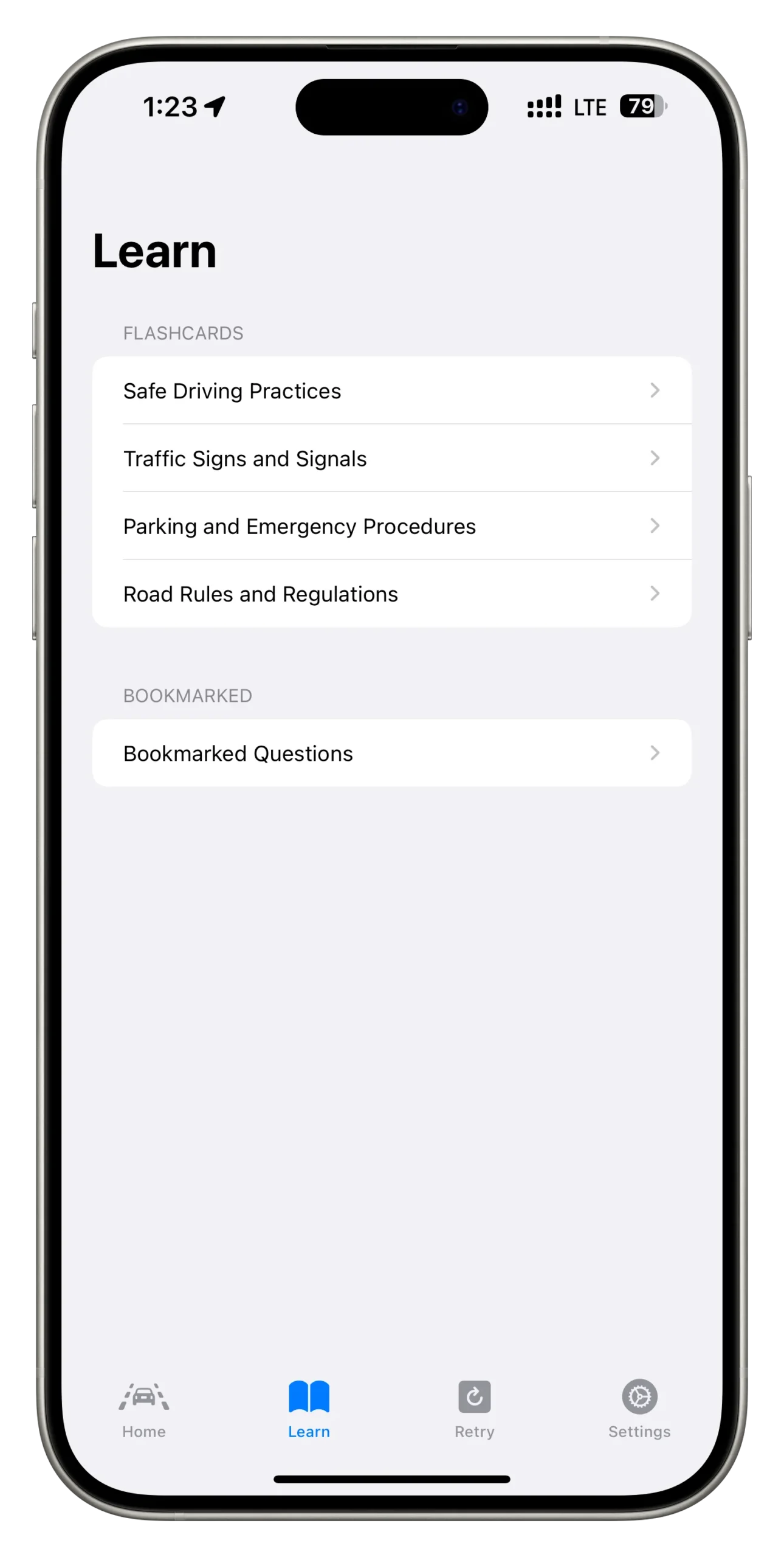 DMV CA app screen